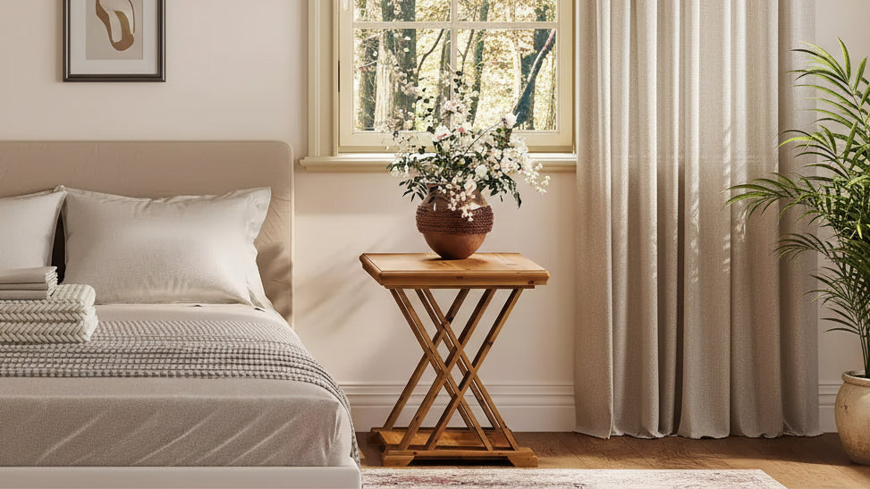 Table d'appoint en bois massif, petite table d'appoint carrée, table de chevet de style ferme à 2 niveaux pour salon, chevet, bout de canapé, chambre, petits espaces, marron