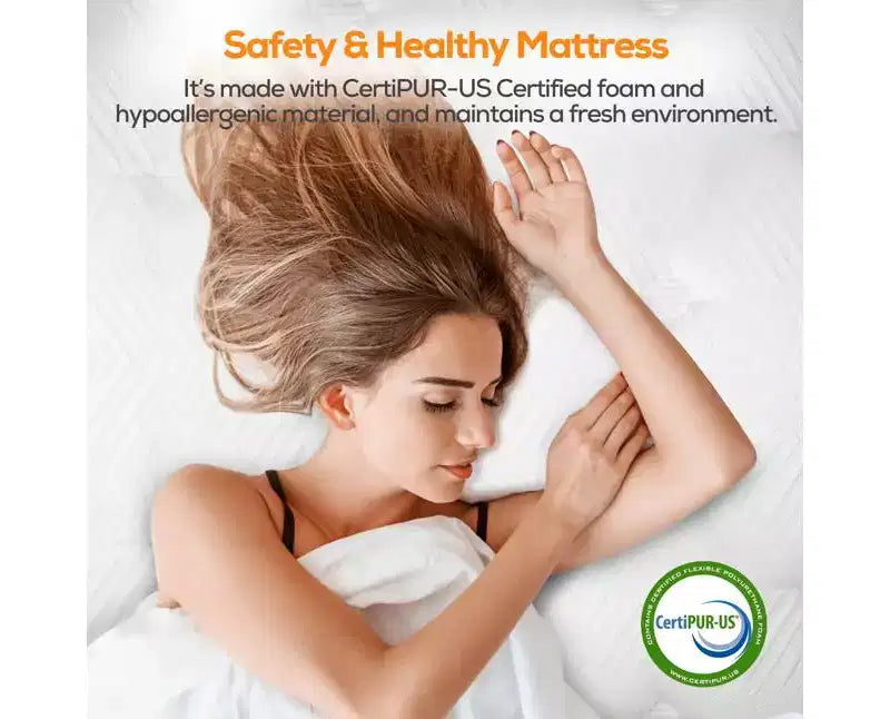 Matelas King en Solde : Matelas en Mousse à Mémoire de Forme au Gel de 14 po, Technologie de Refroidissement, Fermeté Moyenne, Soulagement de la Pression, Certifié CertiPUR-US, 7 Couches de Mousse