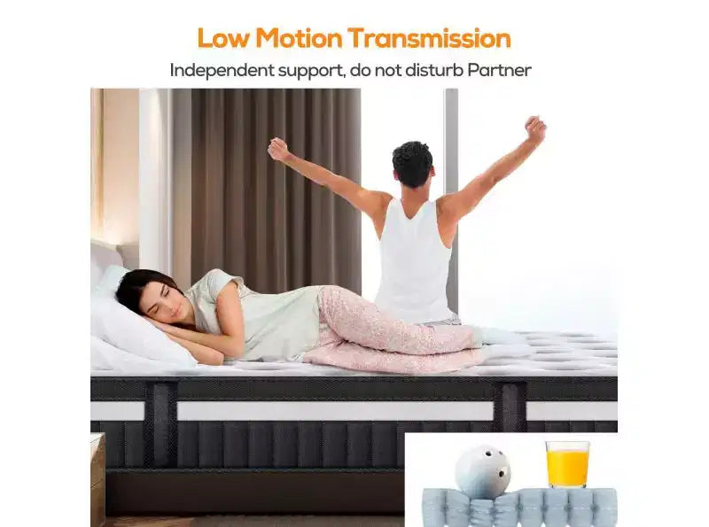 Matelas King en Solde : Matelas en Mousse à Mémoire de Forme au Gel de 14 po, Technologie de Refroidissement, Fermeté Moyenne, Soulagement de la Pression, Certifié CertiPUR-US, 7 Couches de Mousse