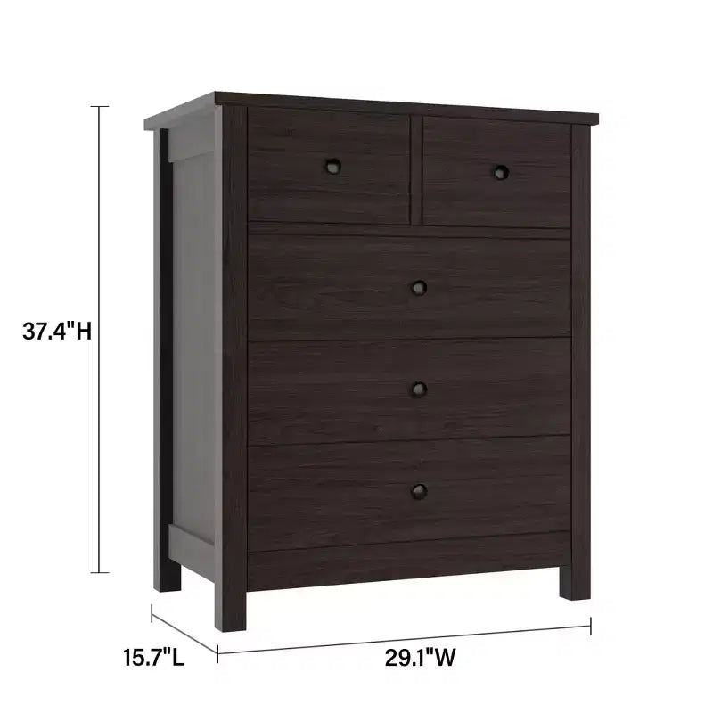 Commode Canellée. Grande Commode 5 Tiroirs avec Poignées et Pieds en Métal Doré. Organisateur de Rangement