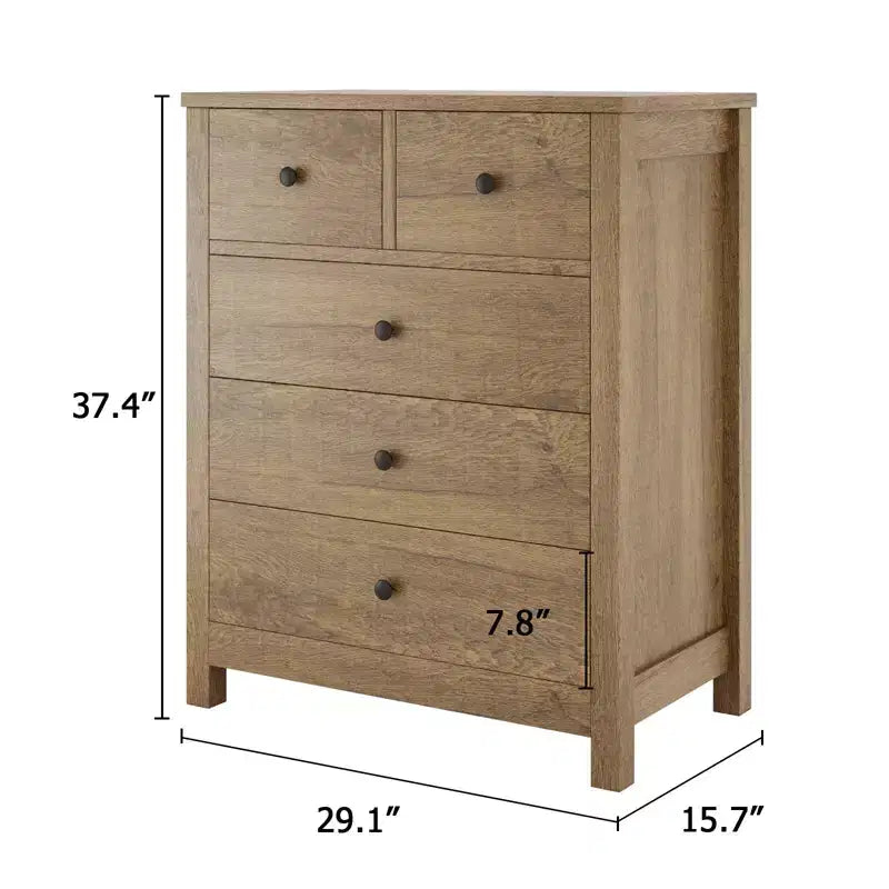 Commode Canellée. Grande Commode 5 Tiroirs avec Poignées et Pieds en Métal Doré. Organisateur de Rangement