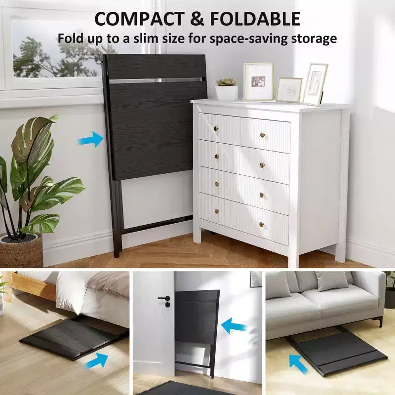 Bureau d'étude pliable,Bureau informatique pliable avec étagère pour moniteur,Cadre en acier en forme de X,Bureau d'écriture pour bureau à domicile,étude,petits espaces