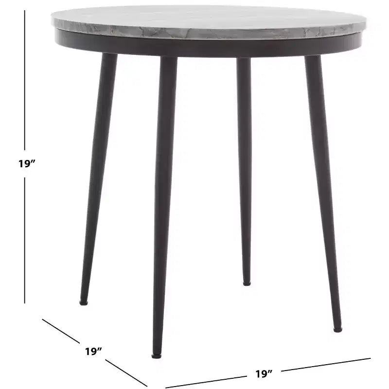 Table d'appoint en marbre - ACC3716 - Marbre gris/Noir