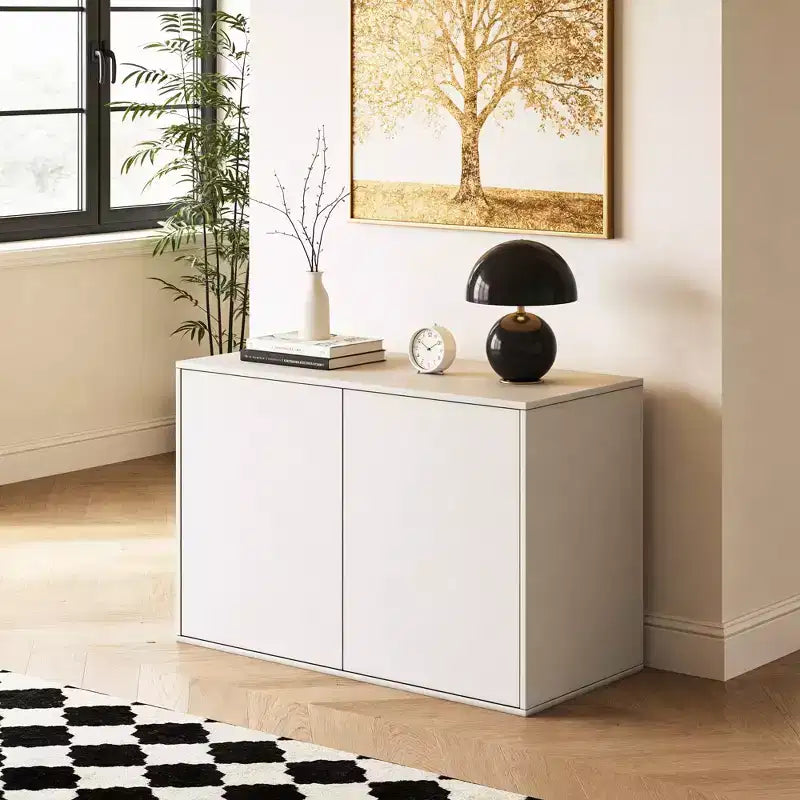 Gaoyangjiaju Commode moderne crème à 3 tiroirs de 80 cm, ouverture par pression, petite table de chevet de chambre, armoire de rangement