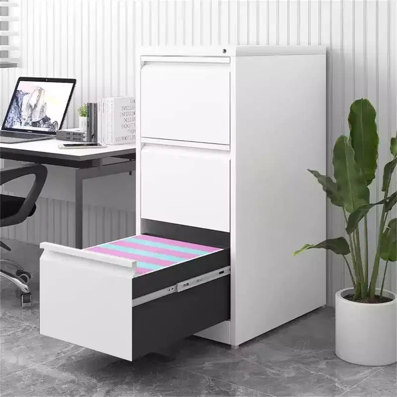 Classeur vertical à 3 tiroirs avec serrure, robuste, pour la maison ou le bureau