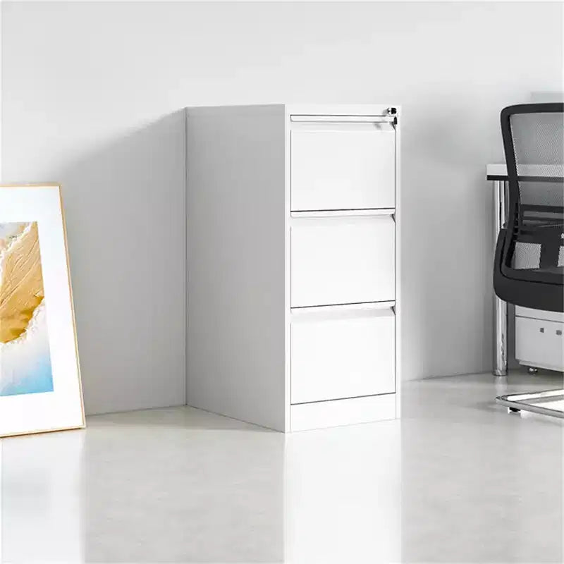 Classeur vertical à 3 tiroirs avec serrure, robuste, pour la maison ou le bureau