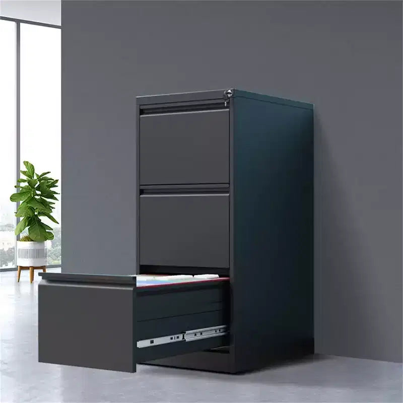 Classeur vertical à 3 tiroirs avec serrure, robuste, pour la maison ou le bureau