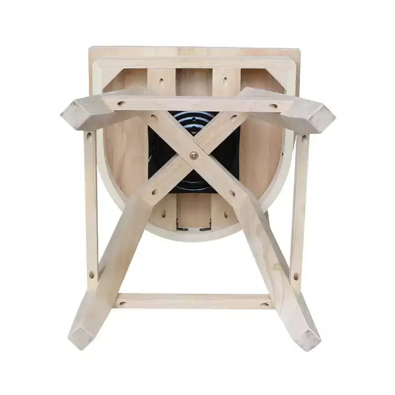 Tabouret de bar hauteur comptoir avec pivot et retour automatique Non fini - : Cadre en bois, Dossier en X, Nettoyage des taches