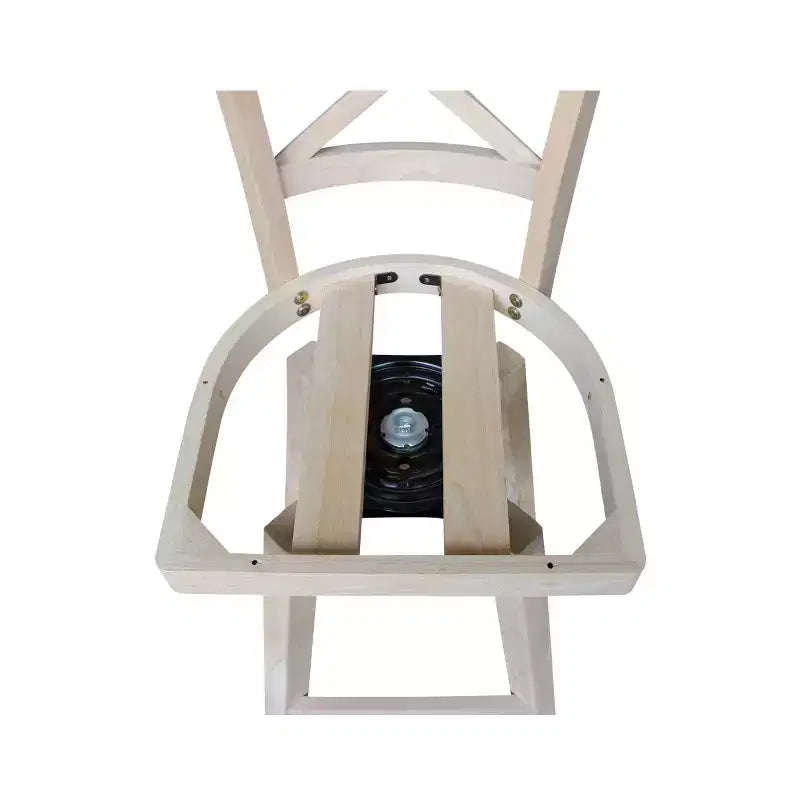 Tabouret de bar hauteur comptoir avec pivot et retour automatique Non fini - : Cadre en bois, Dossier en X, Nettoyage des taches