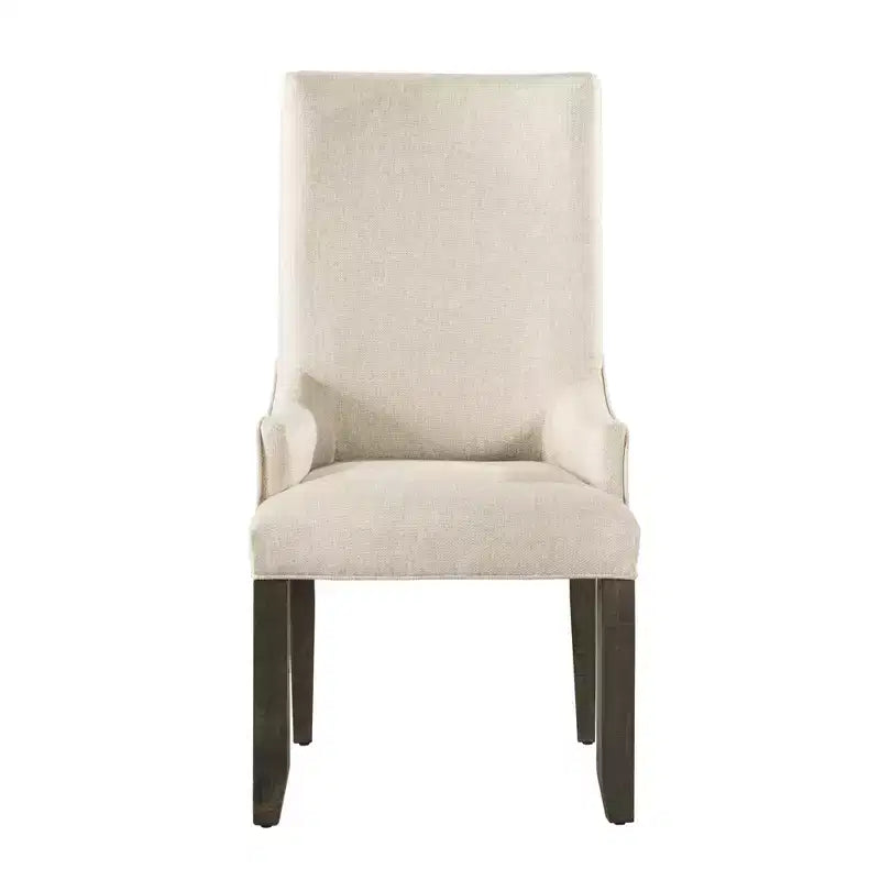 Ensemble de chaises Parson Crème - : Dossier haut rembourré avec accoudoirs