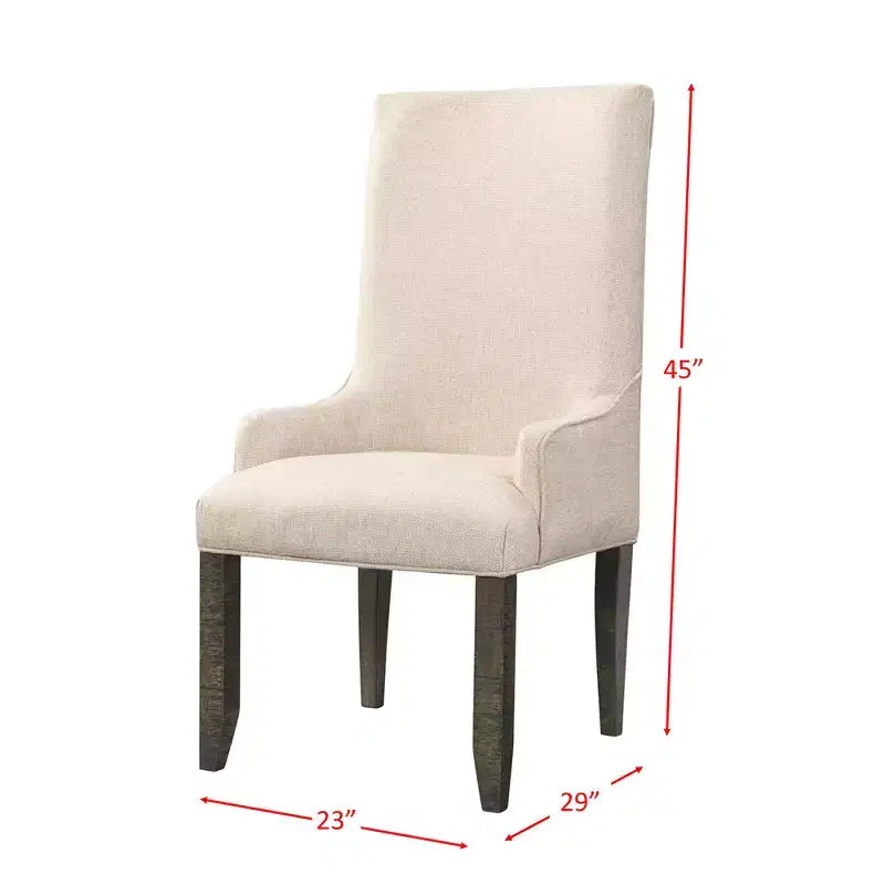 Ensemble de chaises Parson Crème - : Dossier haut rembourré avec accoudoirs