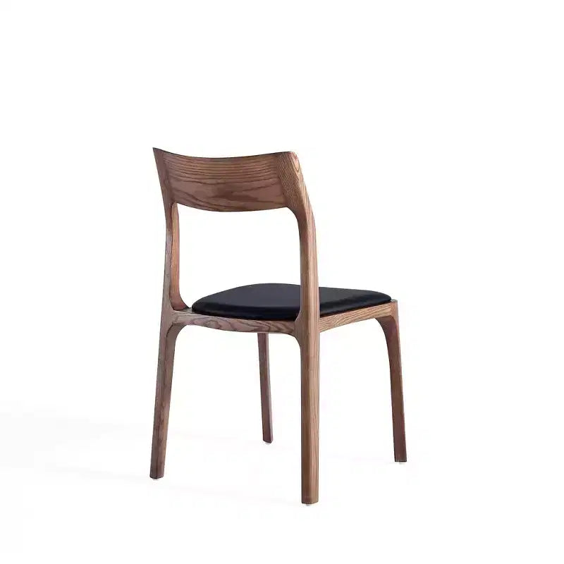 Chaises de salle à manger empilables Moderne Modern en similicuir noir
