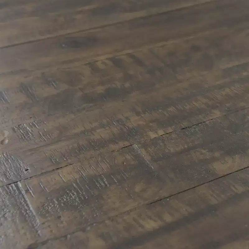 Table à manger extensible avec 6 chaises d'appoint rembourrées Noyer brun/Crème - : Fini fumé, Pieds évasés