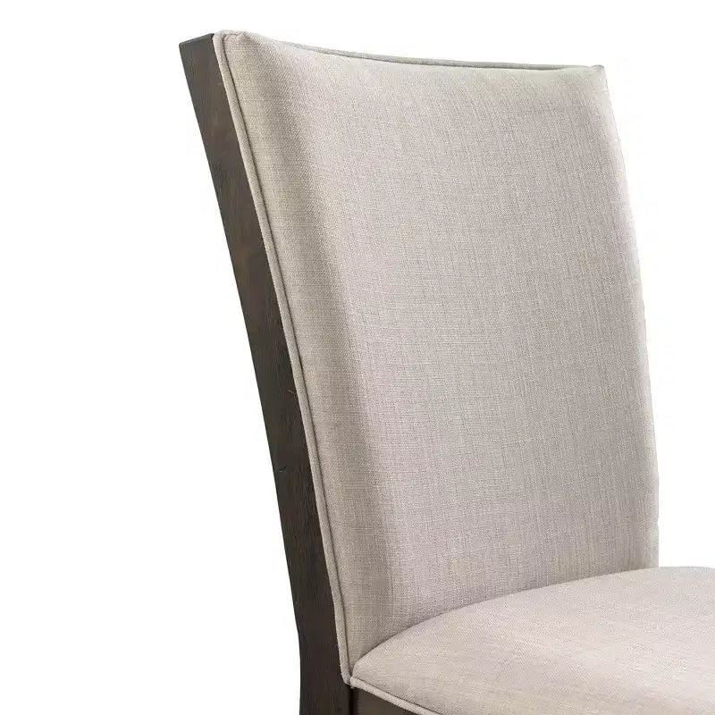 Table à manger extensible et six chaises d'appoint rembourrées Noyer grillé