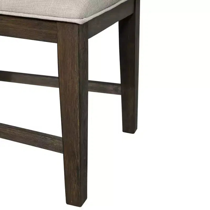 Table à manger extensible et six chaises d'appoint rembourrées Noyer grillé