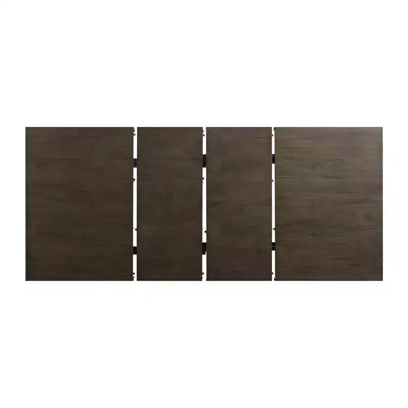 Table à manger extensible et six chaises d'appoint rembourrées Noyer grillé