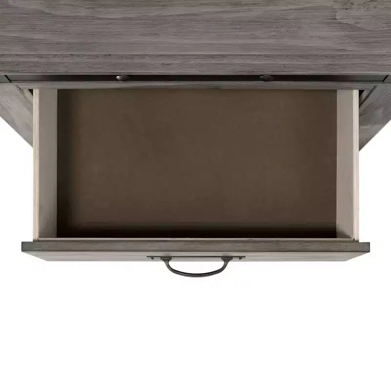 Ensemble de chambre à coucher King Panel gris - : Comprend commode, chiffonnier et table de chevet