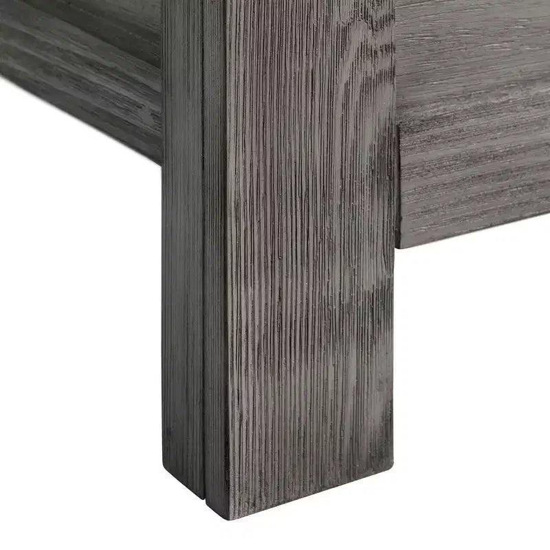 Ensemble de chambre à coucher King Panel gris - : Comprend commode, chiffonnier et table de chevet