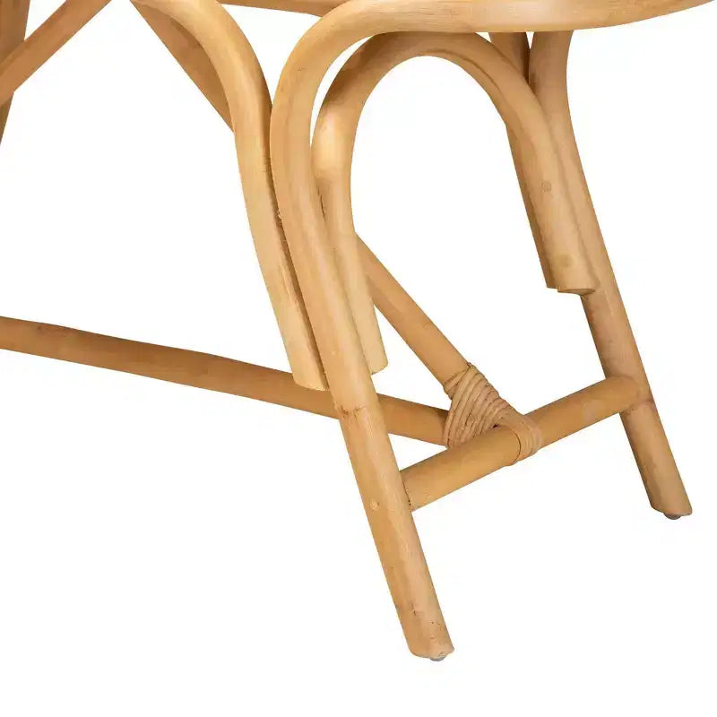 Banc d'appoint Septa Rattan Accent Naturel Marron : Meuble d'intérieur, Aucun assemblage requis, Nettoyer les taches