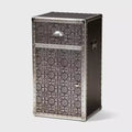 Cosette Metal Floral Accent Cabinet Silver - Baxton Studio: Universal Storage Footlocker, 28" High