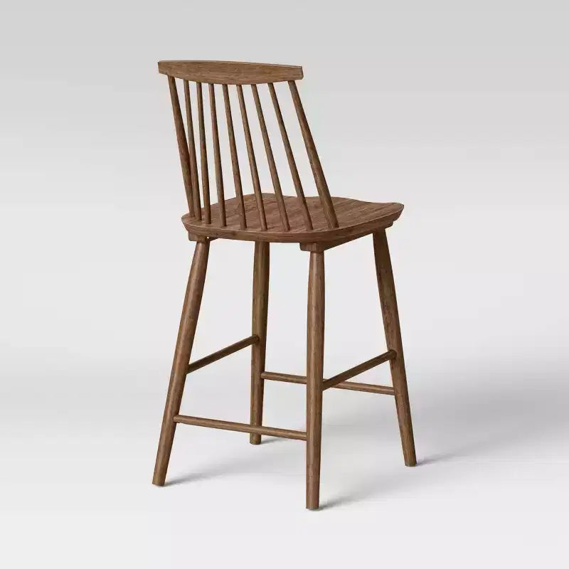 Tabouret de bar Windsor Harwich haut dossier avec repose-pieds, hauteur comptoir