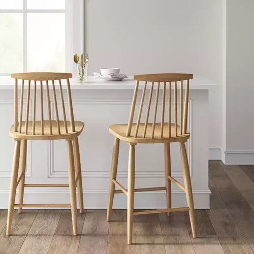 24 Harwich High Back Windsor Counter Height Barstool with Footrest