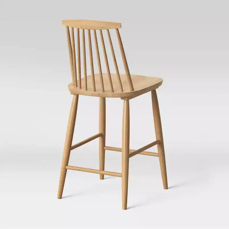 Tabouret de bar Windsor Harwich haut dossier avec repose-pieds, hauteur comptoir