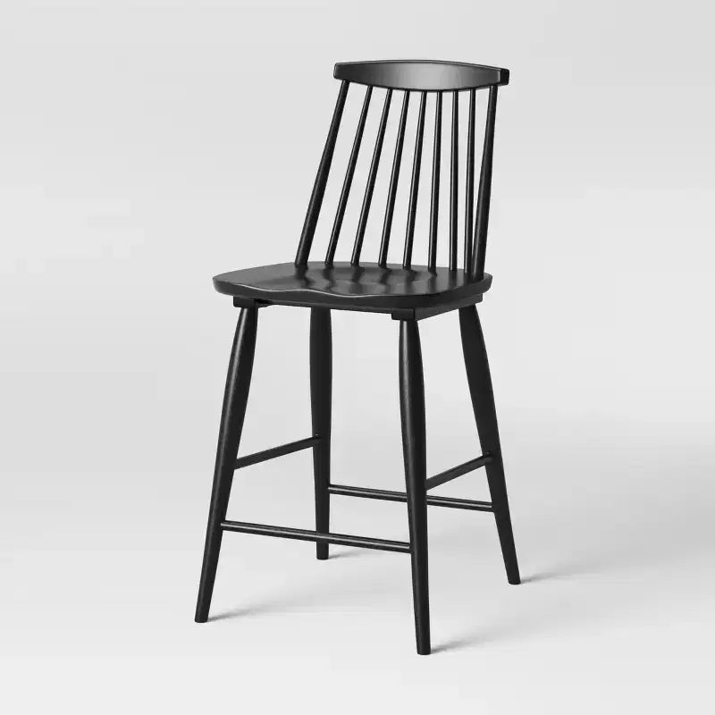 Tabouret de bar Windsor Harwich haut dossier avec repose-pieds, hauteur comptoir