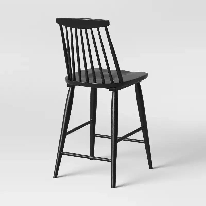 Tabouret de bar Windsor Harwich haut dossier avec repose-pieds, hauteur comptoir