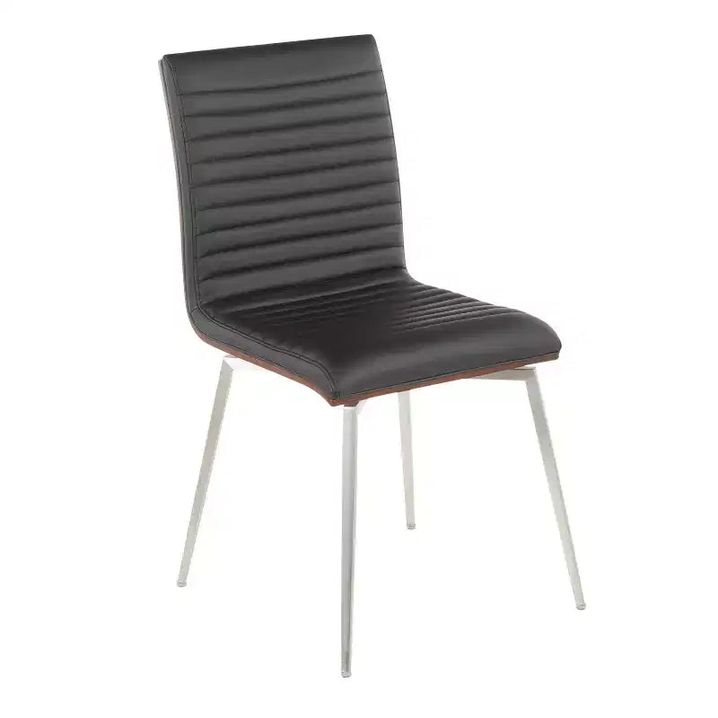 Chaises de salle à manger pivotantes modernes à dossier en noyer