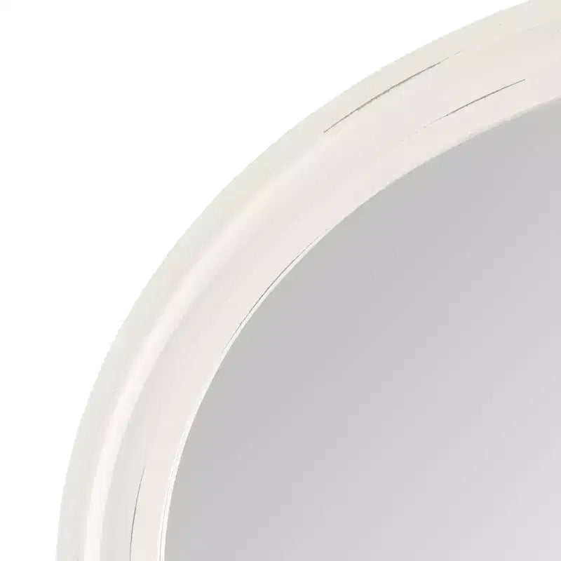 Miroir mural ovale encadré Mansell, 24x30, blanc