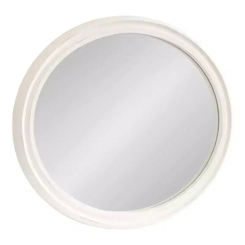 Miroir mural ovale encadré Mansell, 24x30, blanc