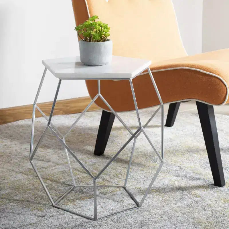 Table d'appoint Pentagon - FOX4515 - Argent