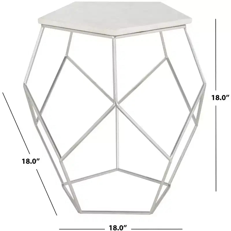 Table d'appoint Pentagon - FOX4515 - Argent