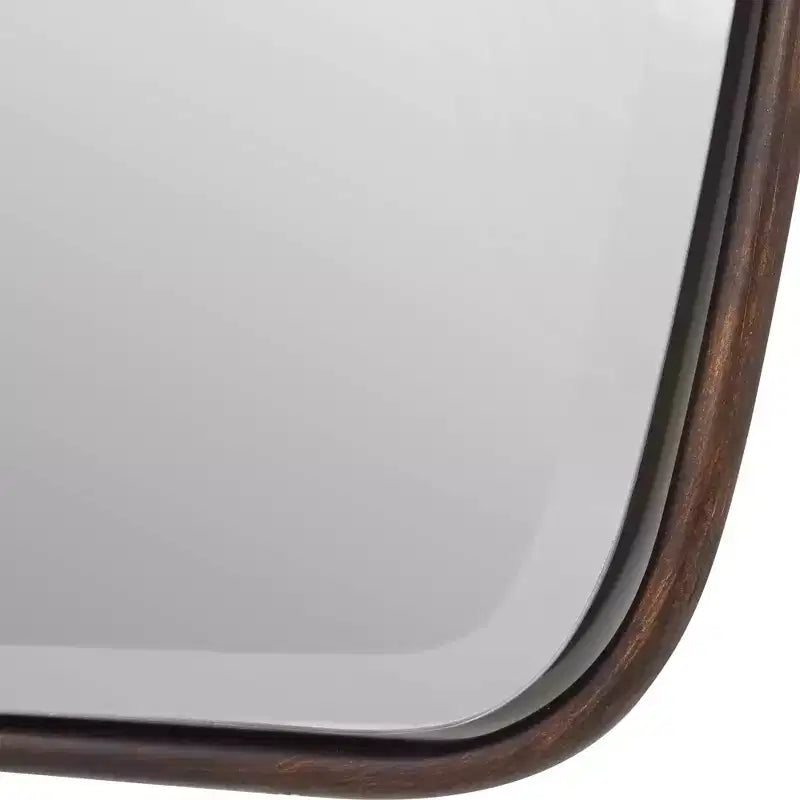 Miroir mural rectangulaire moderne biseauté avec cadre bronze foncé 21 1/4" de large pour salle de bain, chambre, salon