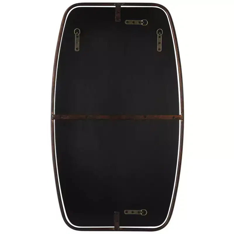Miroir mural rectangulaire moderne biseauté avec cadre bronze foncé 21 1/4" de large pour salle de bain, chambre, salon