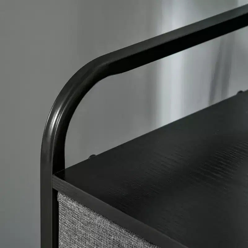 Commode en tissu à 5 tiroirs, tour de rangement à 4 niveaux avec cadre en acier pour couloir, chambre et placard