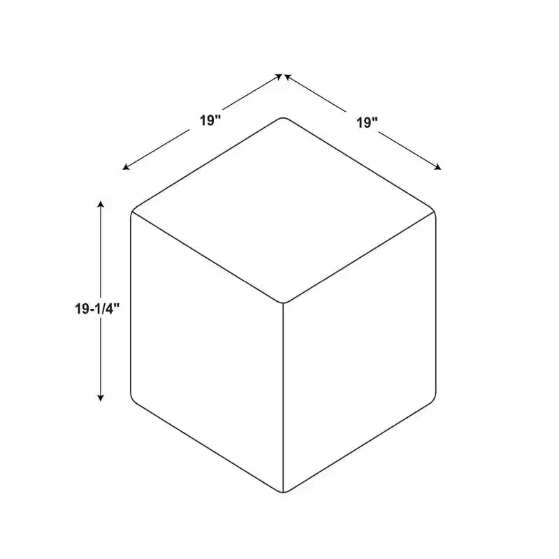 Pouf cube déhoussable